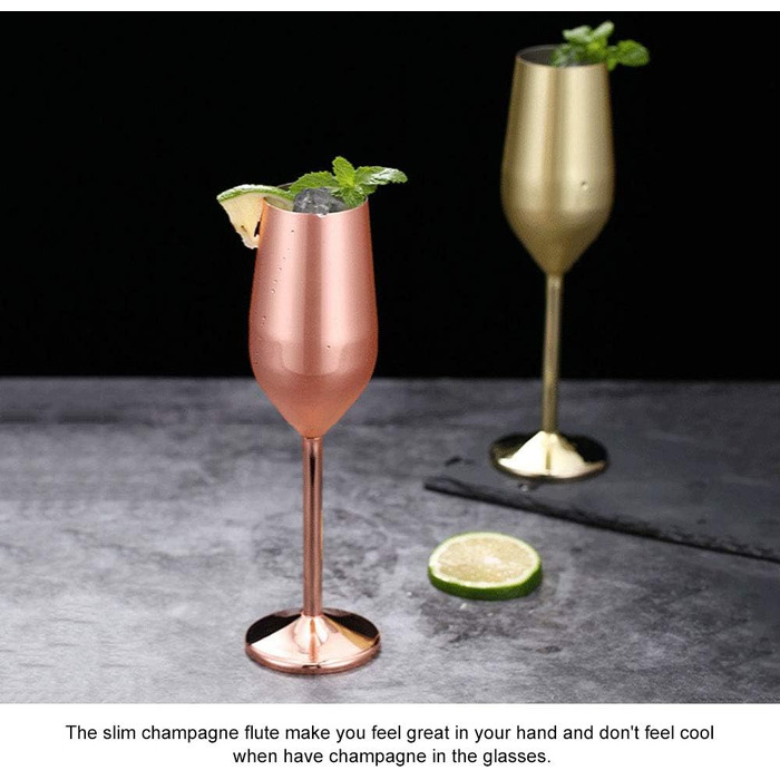 Набор из 2 бокалов для шампанского 0,22 л, розовый Baffect