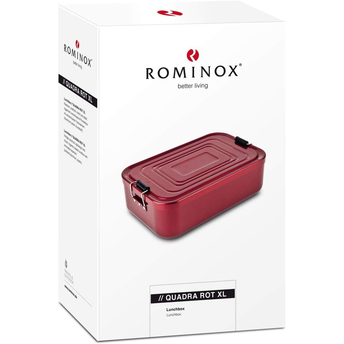 Ланч-бокс 23 x 14,8 x 7 см, красный 	ROMINOX