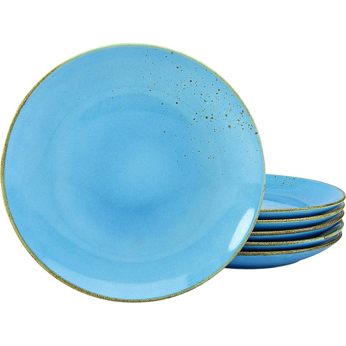 Набор тарелок из керамогранита 27 см, 6 предметов Nature Collection Blue 22060 CreaTable