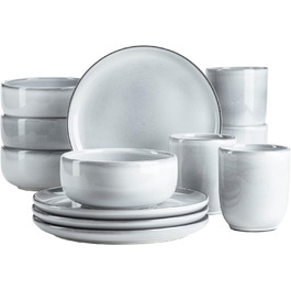 Набор столовой посуды на 4 человека 12 предметов Livio Series MÄSER