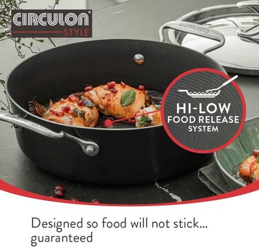 Сковорода для тушения с крышкой 20 см Style Circulon