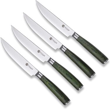 Набор ножей для стейка 4 предмета, темно-зеленая рукоять HC4DSK HexClad