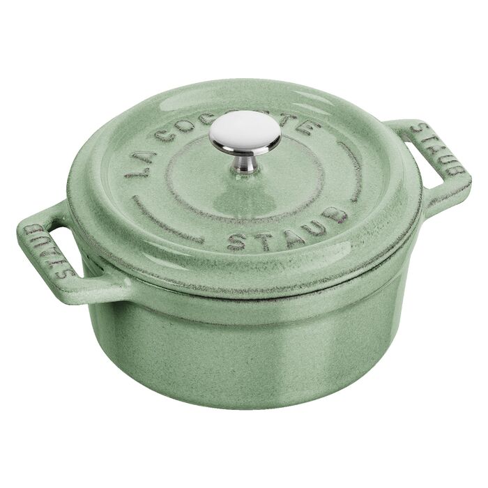 Staub Кокот круглый 10 см, зеленый шалфей Staub